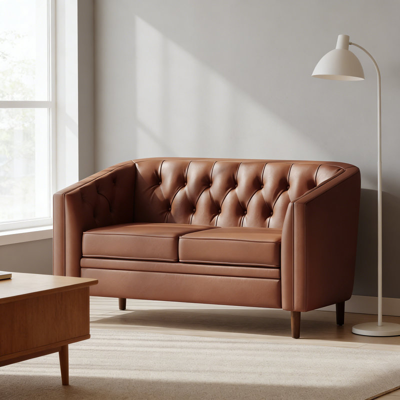 Loveseat, Light Brown