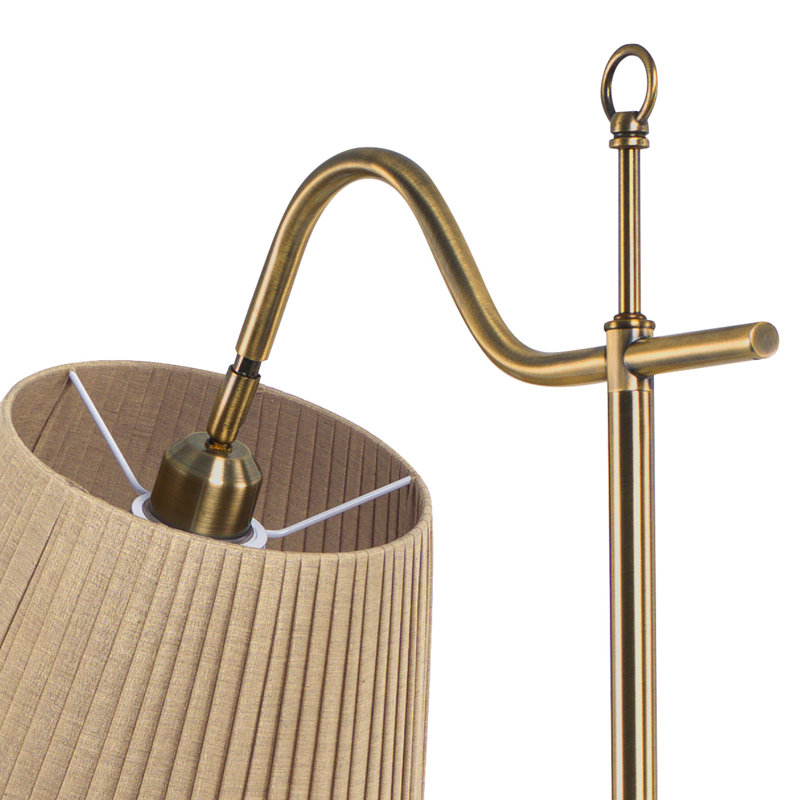 Maraia 62.2'' Golden Arched Floor Lamp, Brown