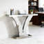Table de vestibule en forme de V, table d'appoint en miroir, console
