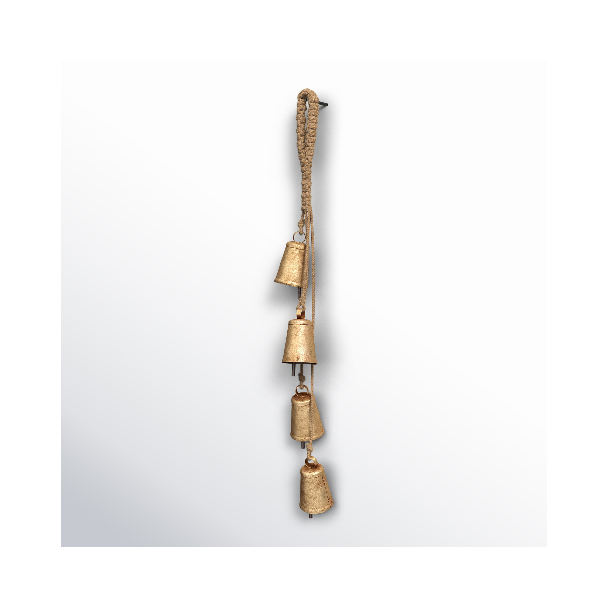 Kristen Handmade Sculpture, Gold, 29" H x 4" W x 3" D