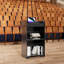 Podium mobile en bois avec roulettes verrouillables, tablette coulissante et grandes tablettes de rangement. Lutrin roulant polyvalent pour salle de classe, bureau, église ou conférence