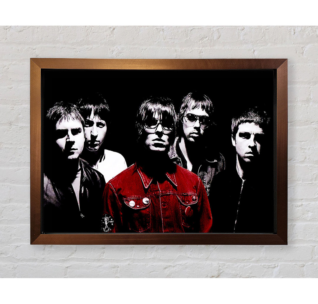 Oasis Liam Roter Mantel B N W - Druck