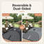 Tapis d'extérieur réversible, tapis d'extérieur imperméable en plastique, noir et beige, rectangulaire 2,44 m x 3,05 m-217709694-217709665