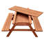 Table de pique-nique en cèdre avec grand compartiment de rangement