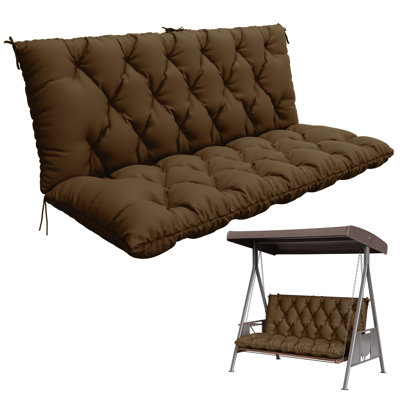 Banc de jardin avec coussin de 5 po imperméable pour l'extérieur