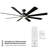 Aura 8 - Blade Indoor/Outdoor Smart Ceiling Fan with Adjustable CCT 2700K-3000K-4000K-5000K LED Light Kit and Remote Control Included, Works With Alexa and iOS or Android App-82987251-95848637