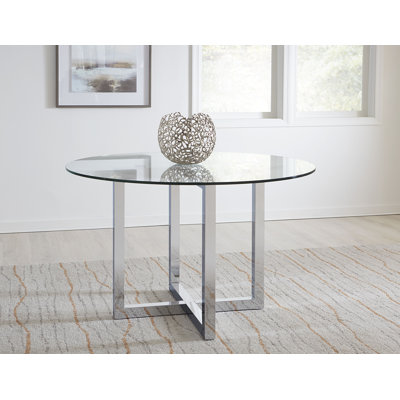 Dern Glass Round Dining Table
