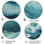 «Ocean Teal Wave Expression» - art mural rond en métal bord de mer-556711044