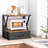 Printer Stand For Desk With Storage Drawer, 2 Tier Desktop Or Under Desk Shelf, Multi-Purpose Desk Organizer For Home Office, Fit Fax Machine/3D Printer/Scanner, Rustic Brown