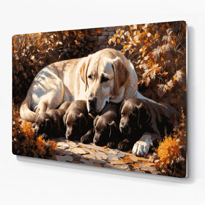 Dogs Labrador Retriever Black Metal Wall Art