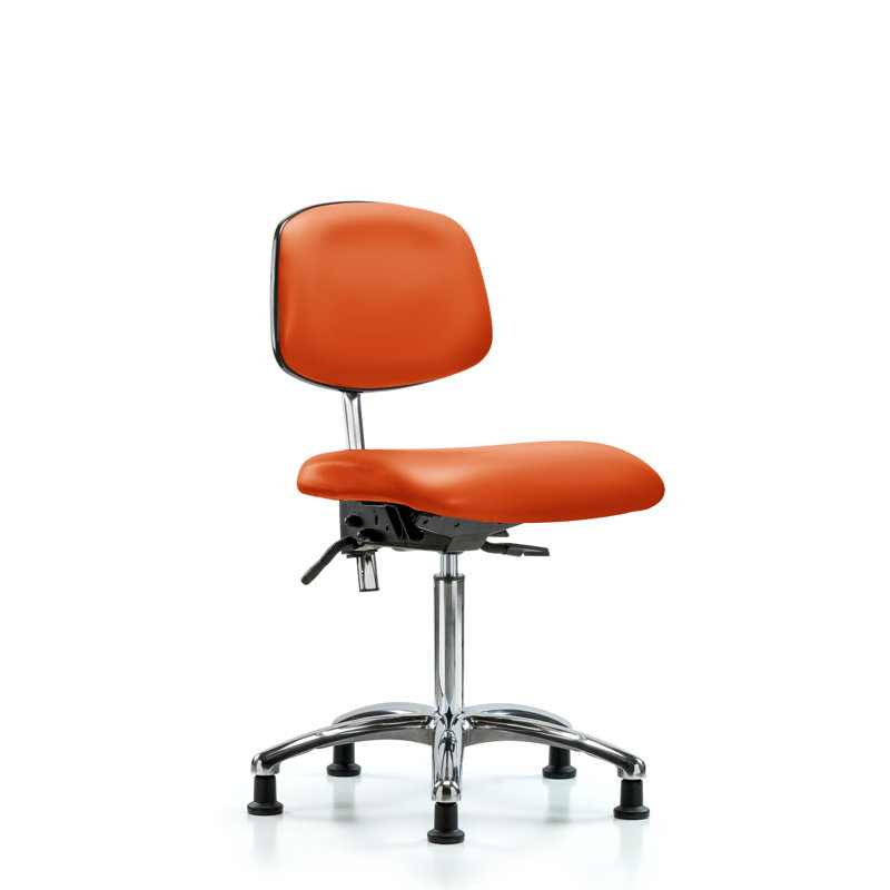 Mia Task Chair, Glides, Orange, Included