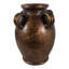 Vase de table en terre cuite Heritage avec poignées côtelées pour une décoration rustique - Grand vase urne à fleurs avec finition en céramique vieillie pour la décoration du salon