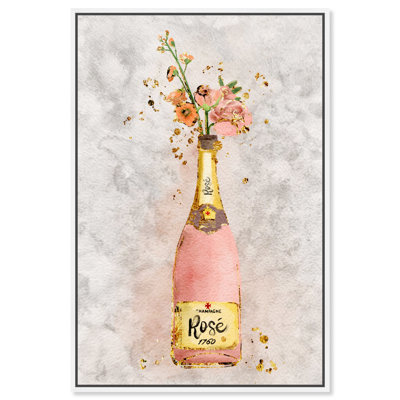 Champagne Rosado - peinture sur toile