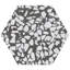 Terrazzo 9" Hexagon Matte Terrazzo Look Porcelain Tile-7082773