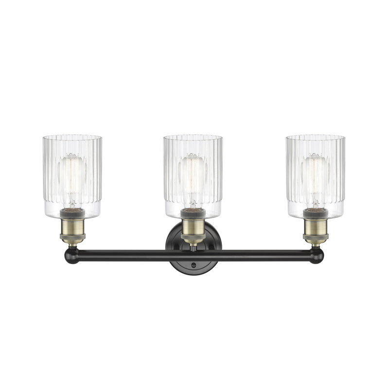 Kamena 3 - Light Dimmable Vanity Light, Clear, Black Antique Brass