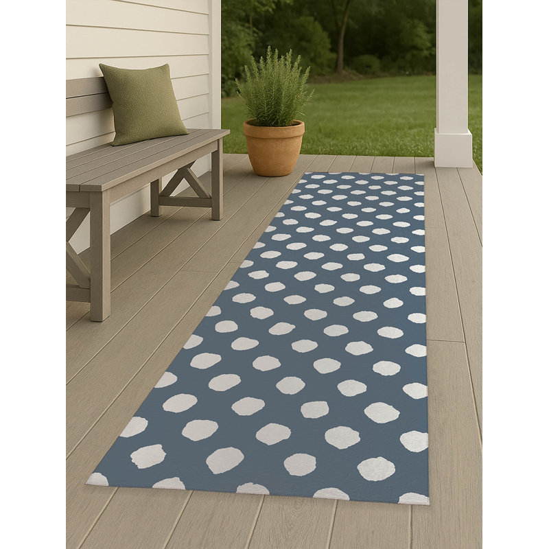 Tapis d'extérieur à gros pois antidérapant, Tapis de couloir 2 pi 6 po x 8 pi