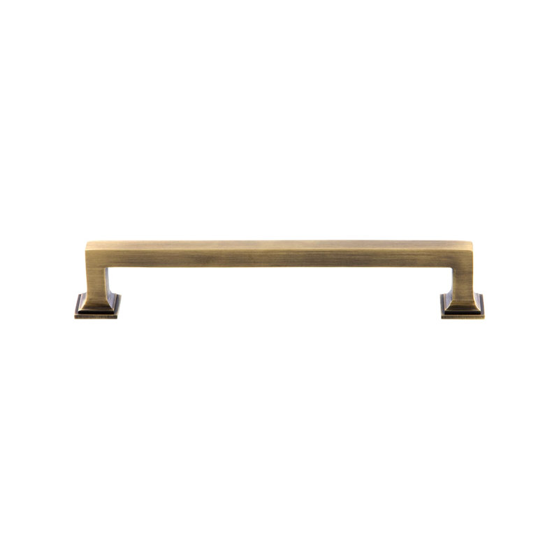 Grandeur Geneva 6" Brass Handle Pull, Vintage Brass