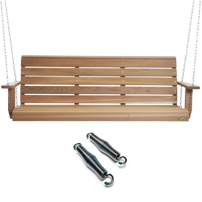 Balancelle de véranda de 6 pi avec ressorts de confort Fiezemer, L 80,5 po