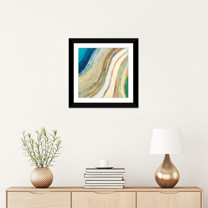Agate I par PI Galerie - Estampe numérique sur toile tendue avec châssis, H 24 po x l 24 po x P 1 po, Blanc