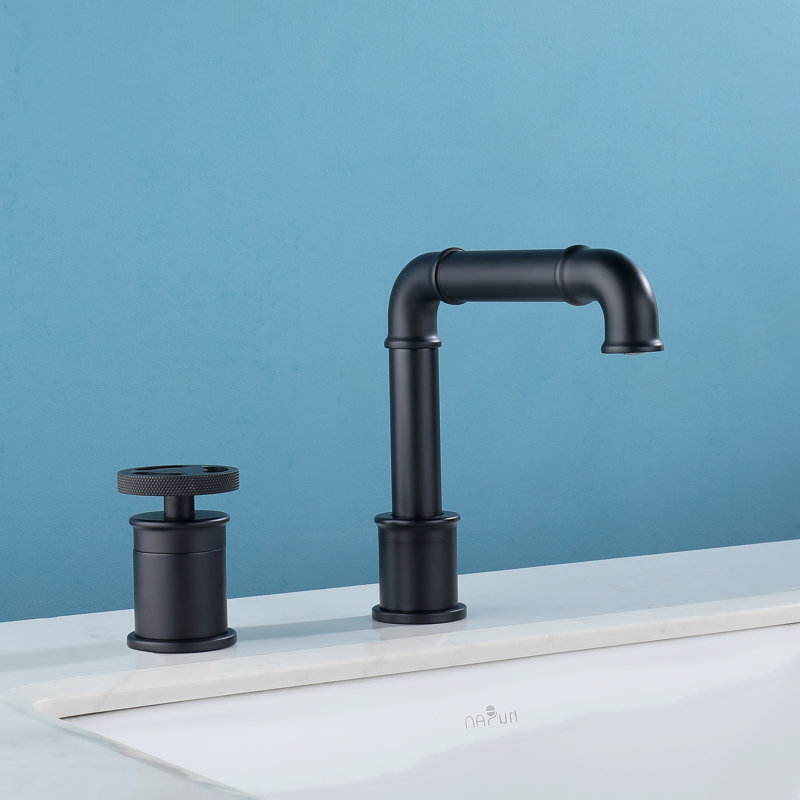 Robinet de salle de bain à un trou, Noir mat