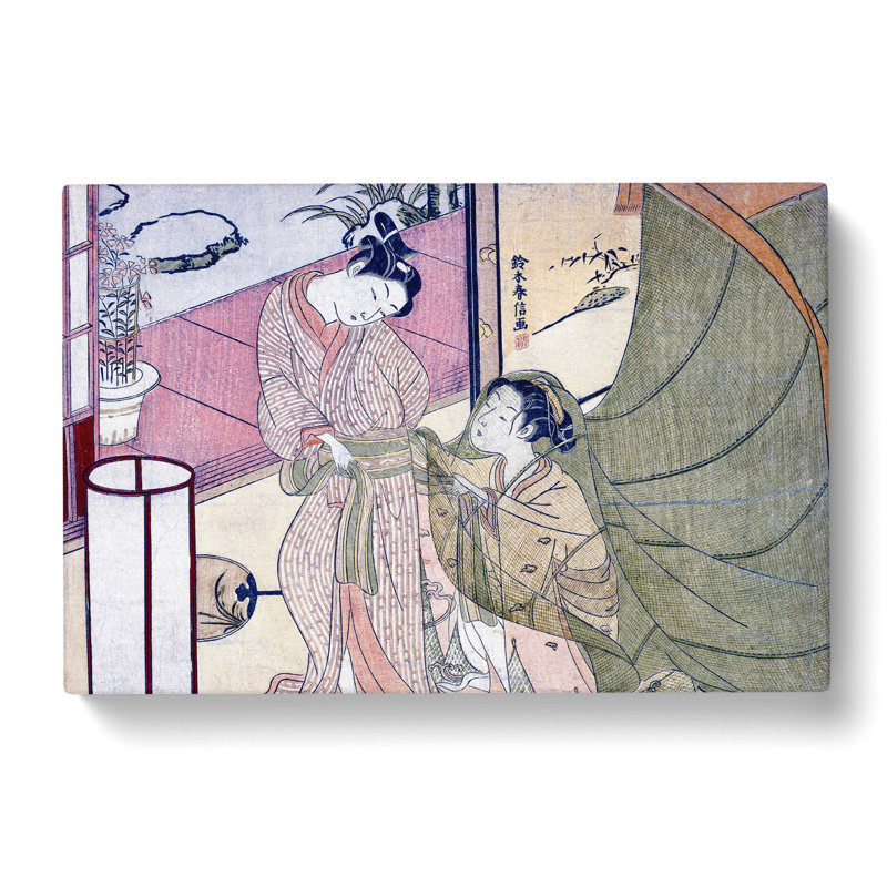 Reluctant Leave-Taking by Harunobu Suzuki - Wrapped Canvas Print, 40cm H x 60cm W x 3cm D
