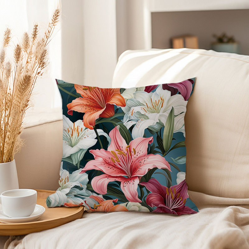 Floral Lily Flowers XVI Tropical, 18"H x 18"W