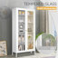 Armoire de rangement à 4 tablettes avec portes en verre Dalziel-1580396965