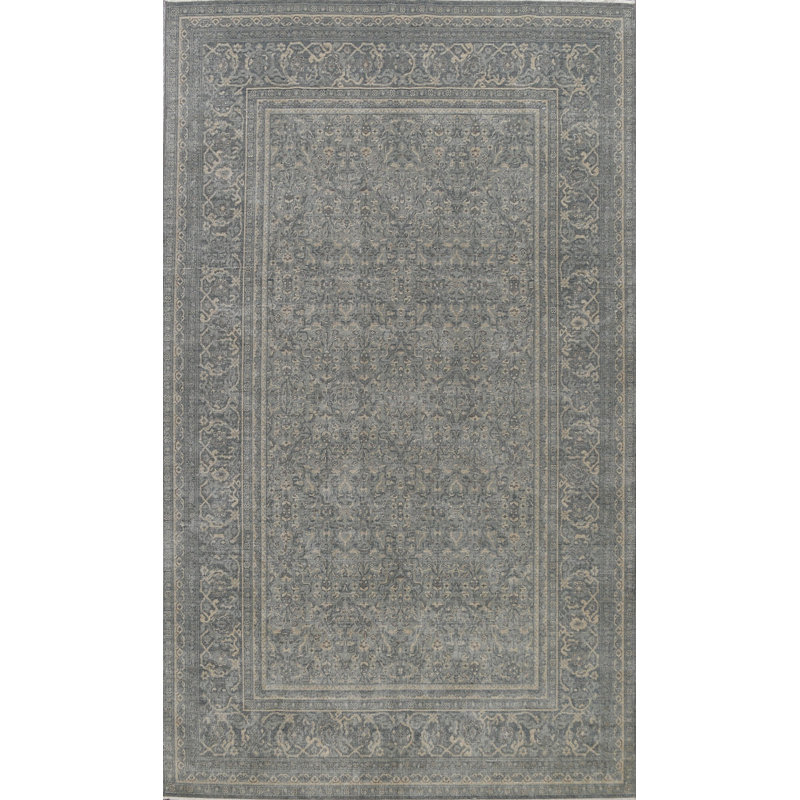 Tapis oriental en laine gris / bleu / beige