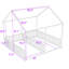 Lit plateforme simple et simple en métal avec toit