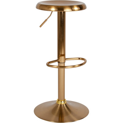 Yuvaan Backless Adjustable Height Metal Barstool