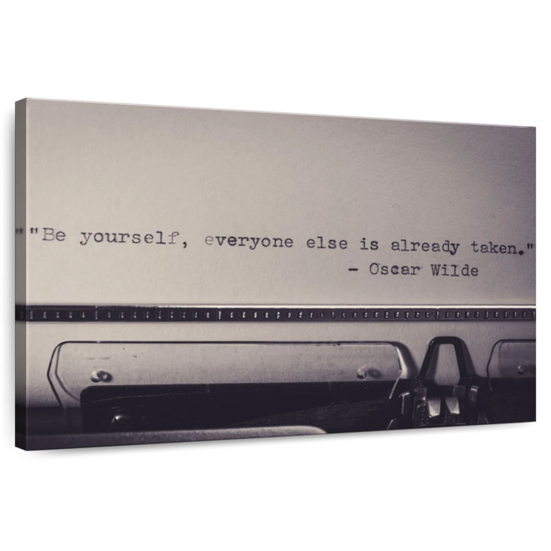 Citation célèbre de Tergel Oscar Wilde, H 20 po x l 30 po