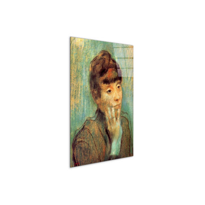 "Portrait of a Lady" by Degas Edgar 53×79.5 cm CrystalArt Acrylic Glass Effect, Lightweight Ready to Hang
