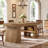 55" Farmhouse Dining Table With Storage Drawer And Shelves, Rectangle Kitchen Table For 4-6 People-1931739390