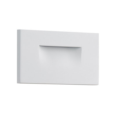 East Grove Home Builder Essentials Indoor or Outdoor 120V Input LED Step or Patio Deck Light Horizontal Orientation with 3-CCT 2700K-3000K-4000K Selectability in White
