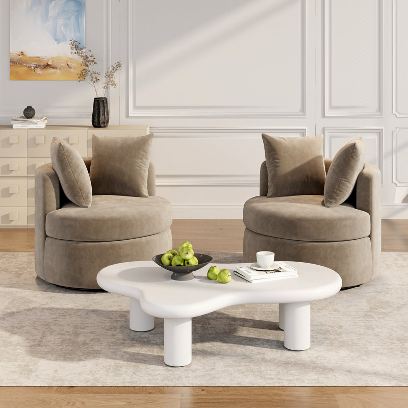 Ensemble de 2 chaises pivotantes rembourrées, Armée