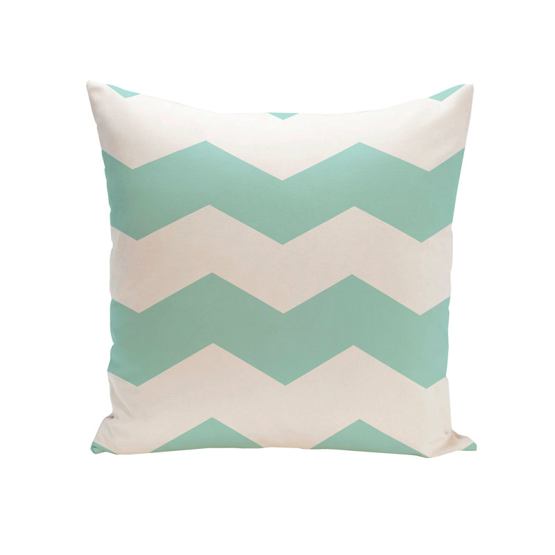 Chevron Reversible Throw Pillow, 18" x 18", Aqua