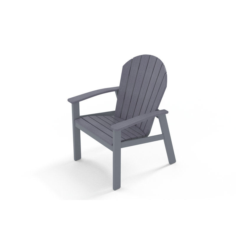 Newport Dining Height Metal Adirondack Chair, Warm Gray, Cape Gray