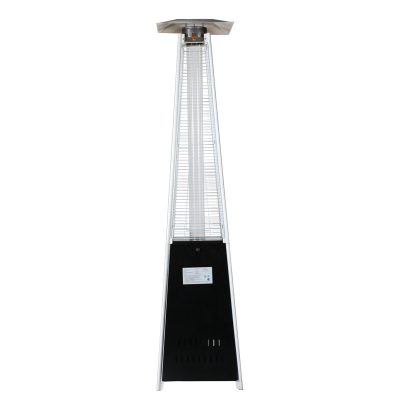 Patio Heater 48,000 , Triple System, Side Door, And 360 All - Round Heat Transfer Easy Operation Outdoor Propane, With Detachable Wheels, Top Protective Net Cover, Adjustable Temperature Great For