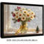 Art mural noir rétro avec fleurs de Noël, impressions encadrées rustiques et festives-1863359119
