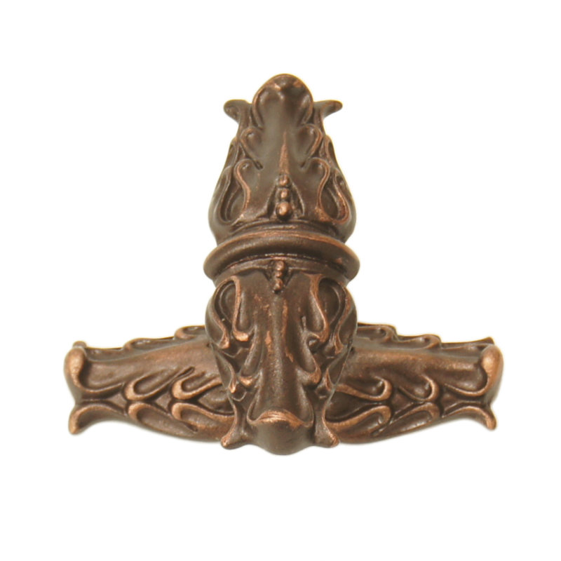 Carpe Diem 836839-22 Acanthus Oil Rub Bronze leave large knob w/ rope small back plate Romanesque style   in Oil Rub Bronze