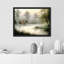 «Misty Foggy Forest Autumn Pond», impression d'art mural paysage naturel pour chambre à coucher, impression sur papier-93488078-93488080