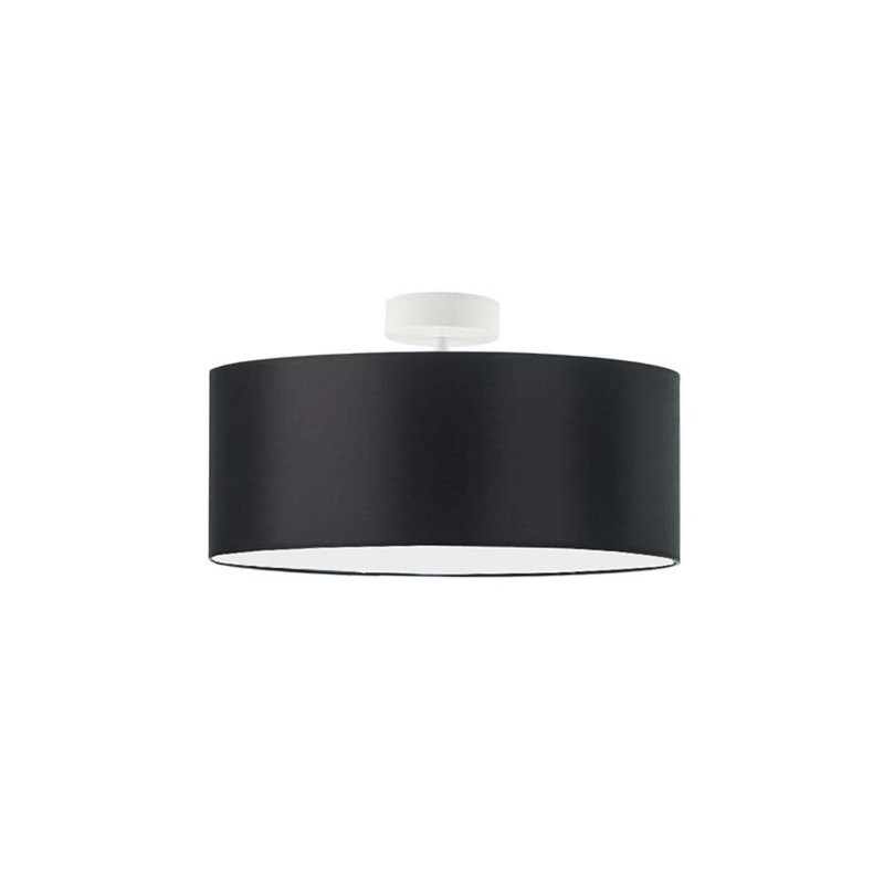 Audriona Semi Flush Mount, Black, 30cm H x 40cm W x 40cm D, White
