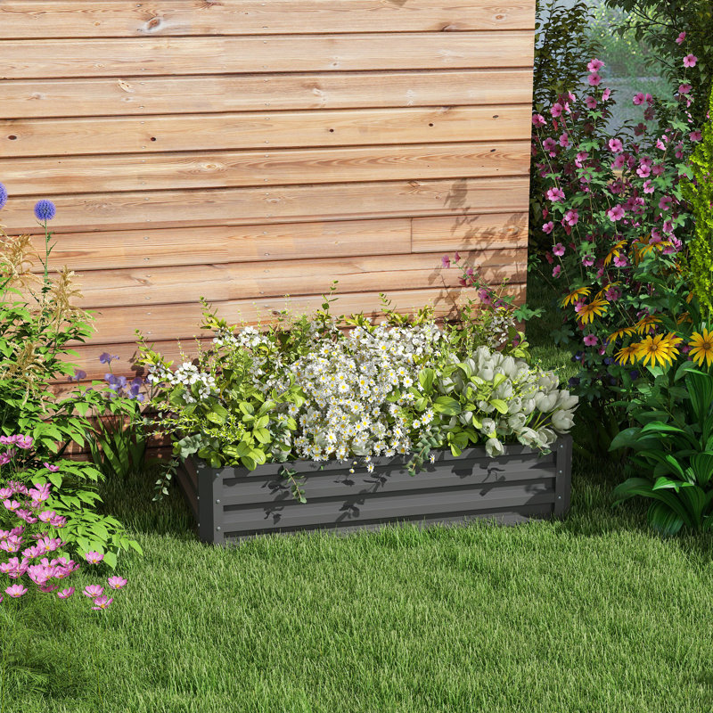 Brebner 216L Raised Garden Bed, 120 x 60 x 30.5cm, 30.5cm H x 120cm W x 60cm D
