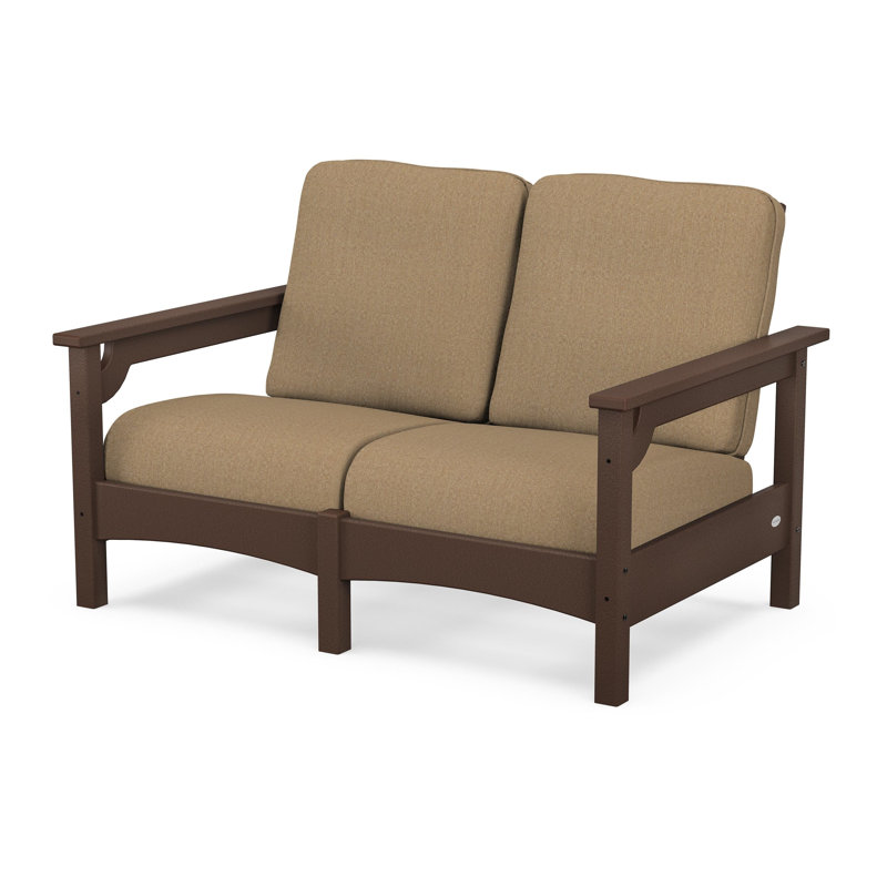 Club Loveseat, Mahogany, Ash Charcoal