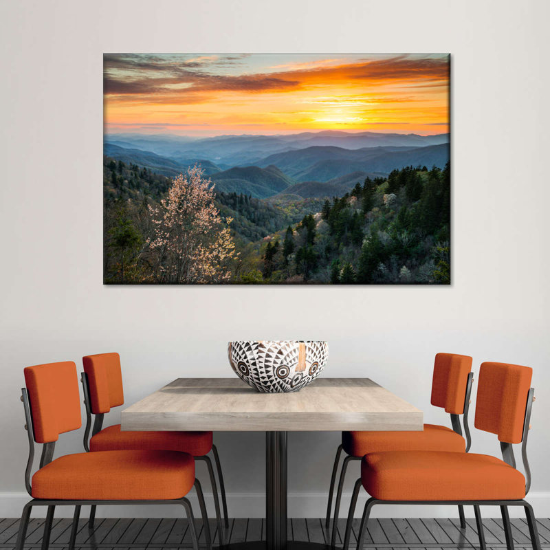 Great Smoky Mountains Sunrise Canvas Print, 48" H x 32" W x 1.25" D