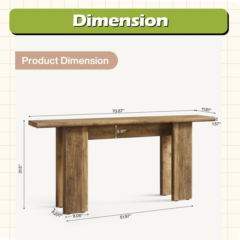 Rustic Style Couch Table,Console Table,Hallway Stand