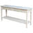 Solid Parawood Console-Server Table With Extended Length, Unfinished DIY Design, Paint Or Stain Ready, Includes Shelf And Drawers