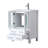 Volez 24 in W x 18.25 in D Single Bath Vanity, White Ceramic Top and Chrome Faucet Set-104788319