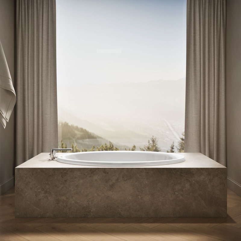 Sunward 60" x 42" Soaking Bathtub, White