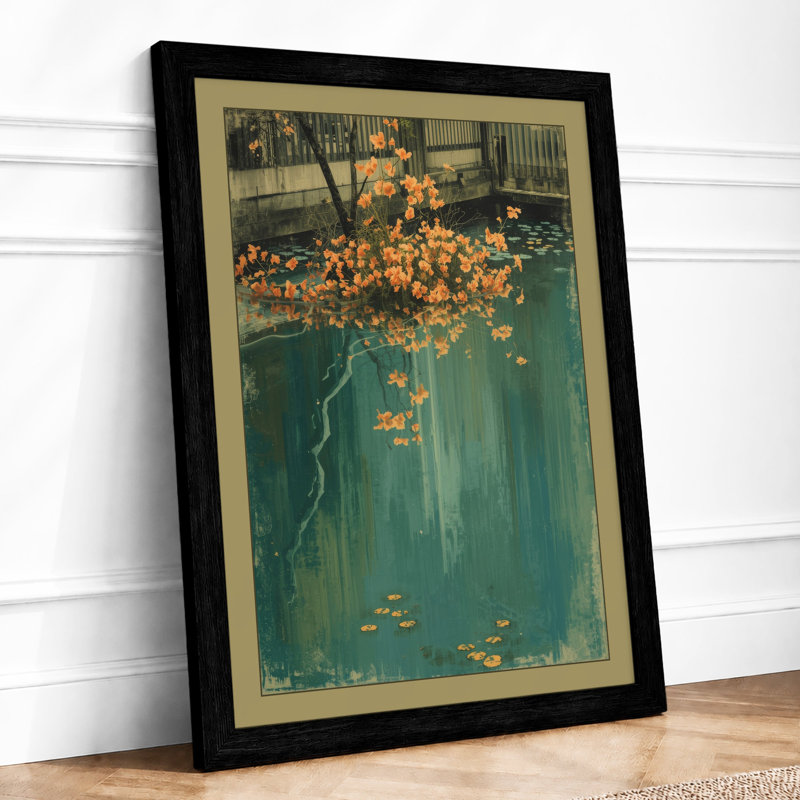 Blooms Against Decay Botanical - Framed Print, A4 - 29.7 x 21.0 cm, Black